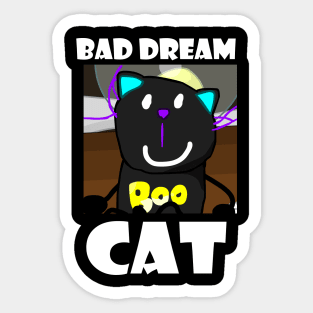 A Bad Dream Cat Logo Sticker